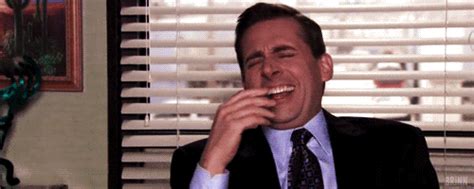 the office laughing gif.